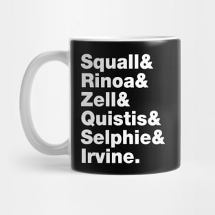 Final Fantasy 8 Characters (White Text) Mug